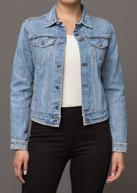 Classic Washed Blue Denim Jacket