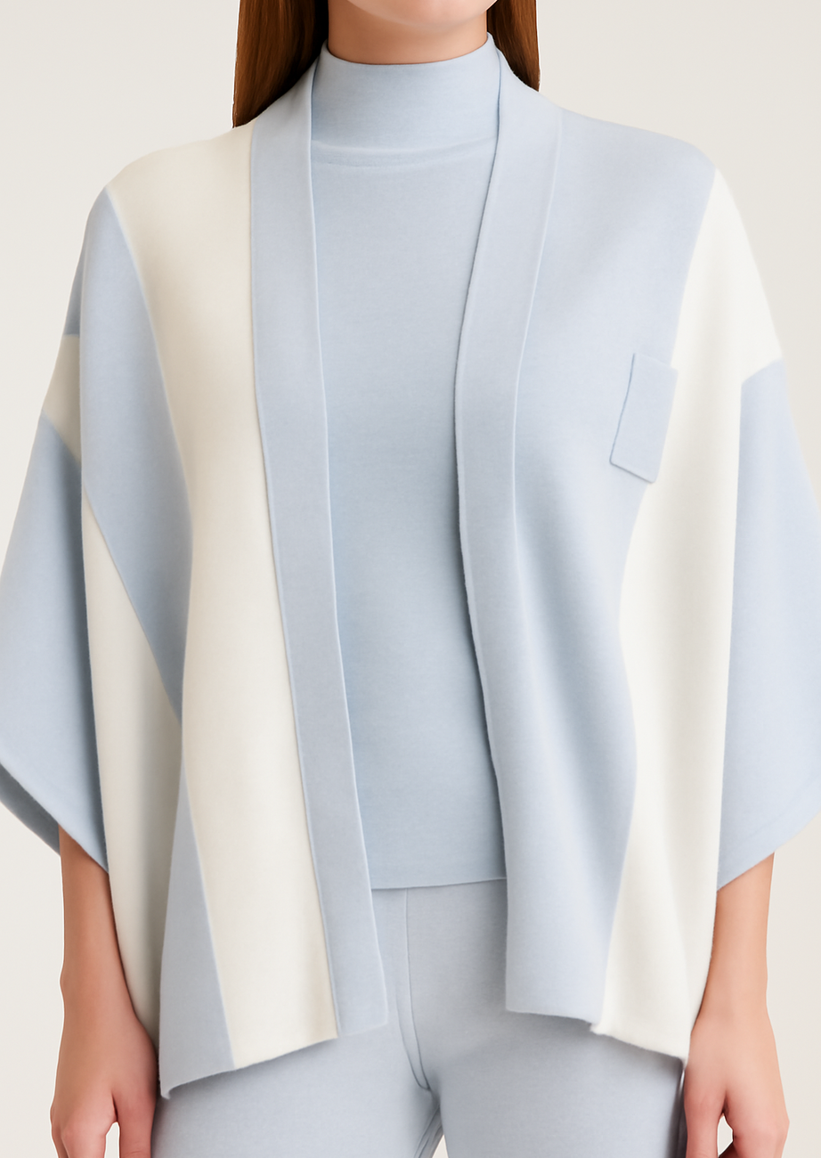 3 Piece Cozy Co-ord Set with Cap Shawl