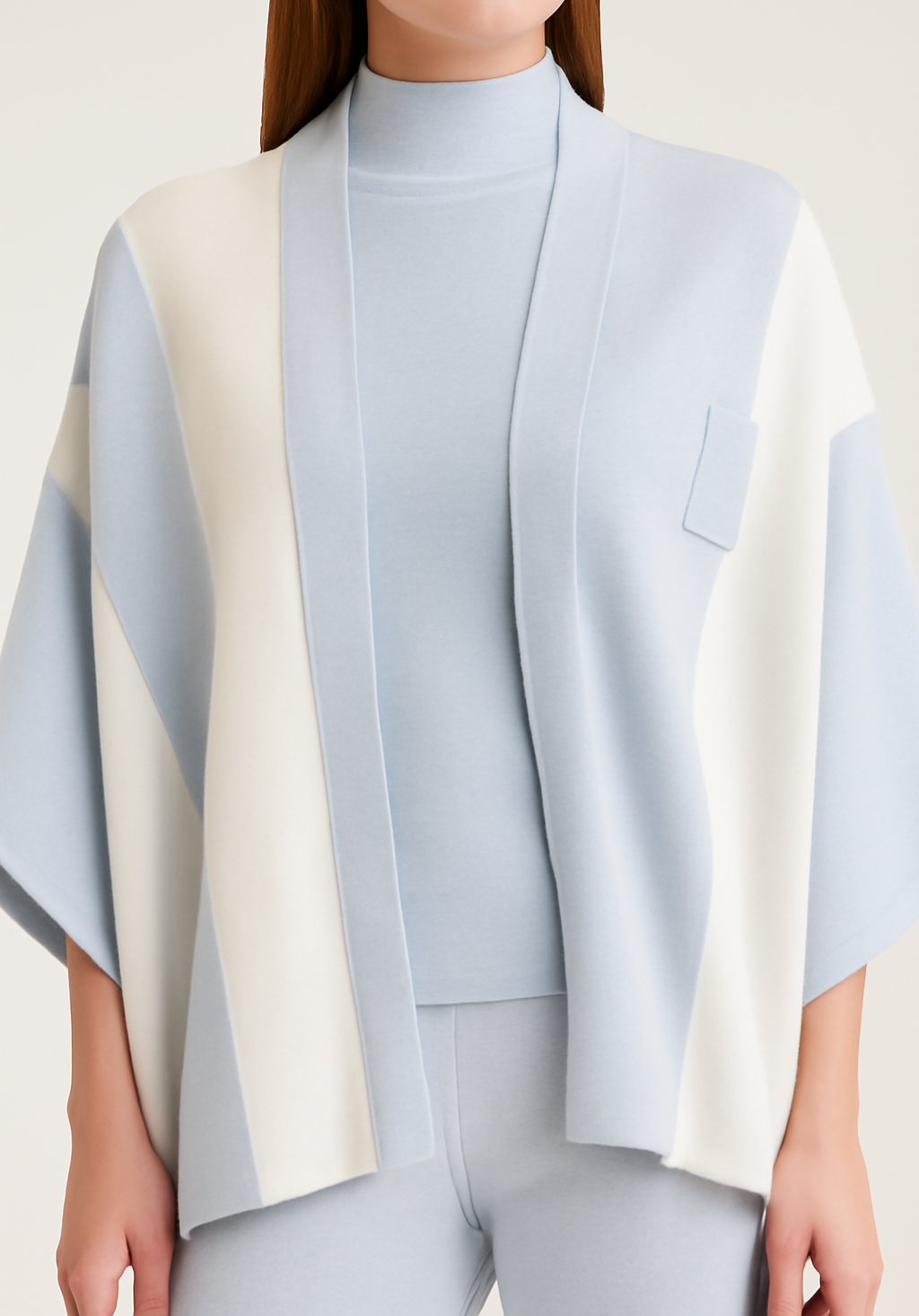 3 Piece Cozy Co-ord Set with Cap Shawl