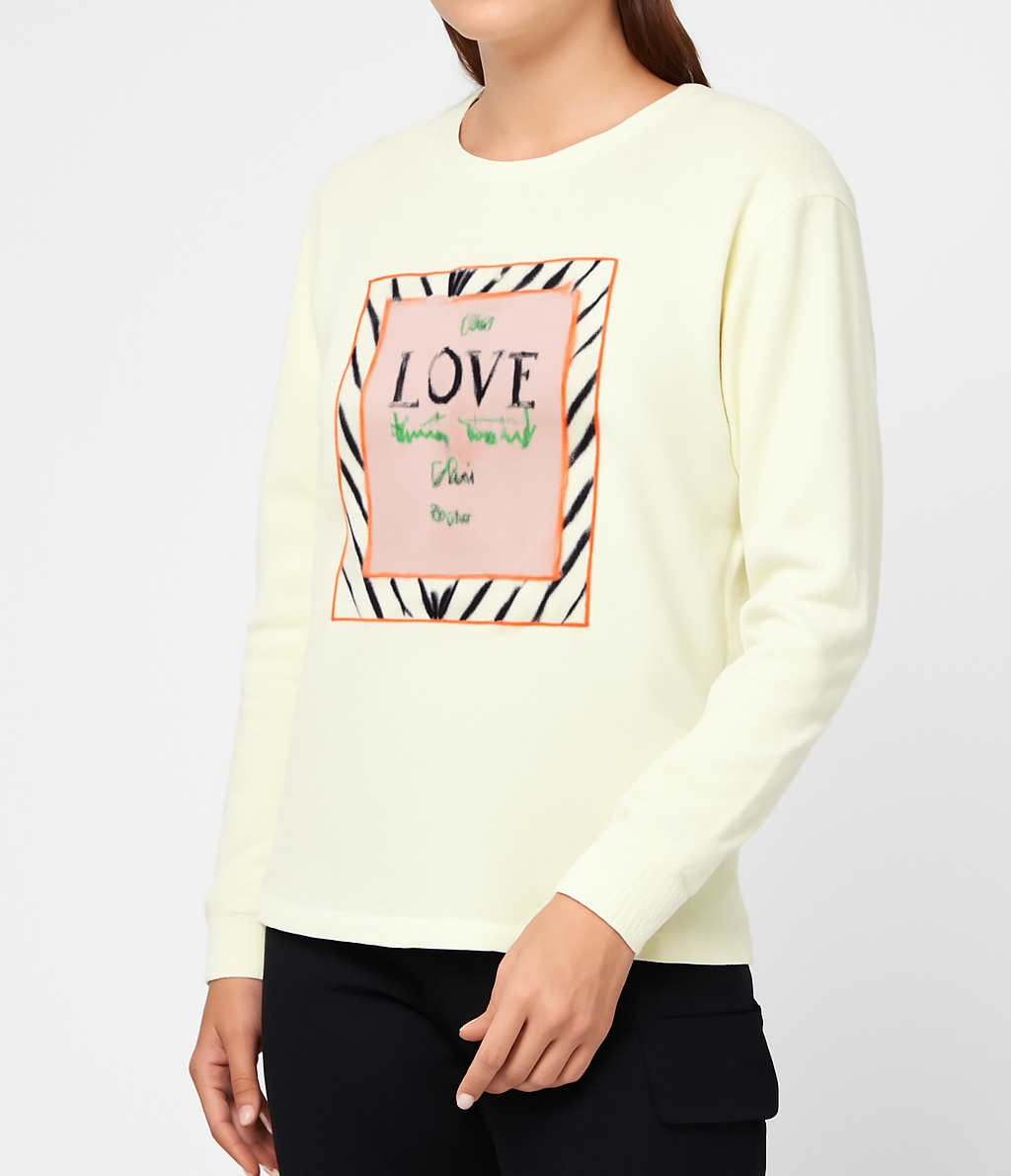 LOVE Graphic Printed Long Sleeve T-Shirt