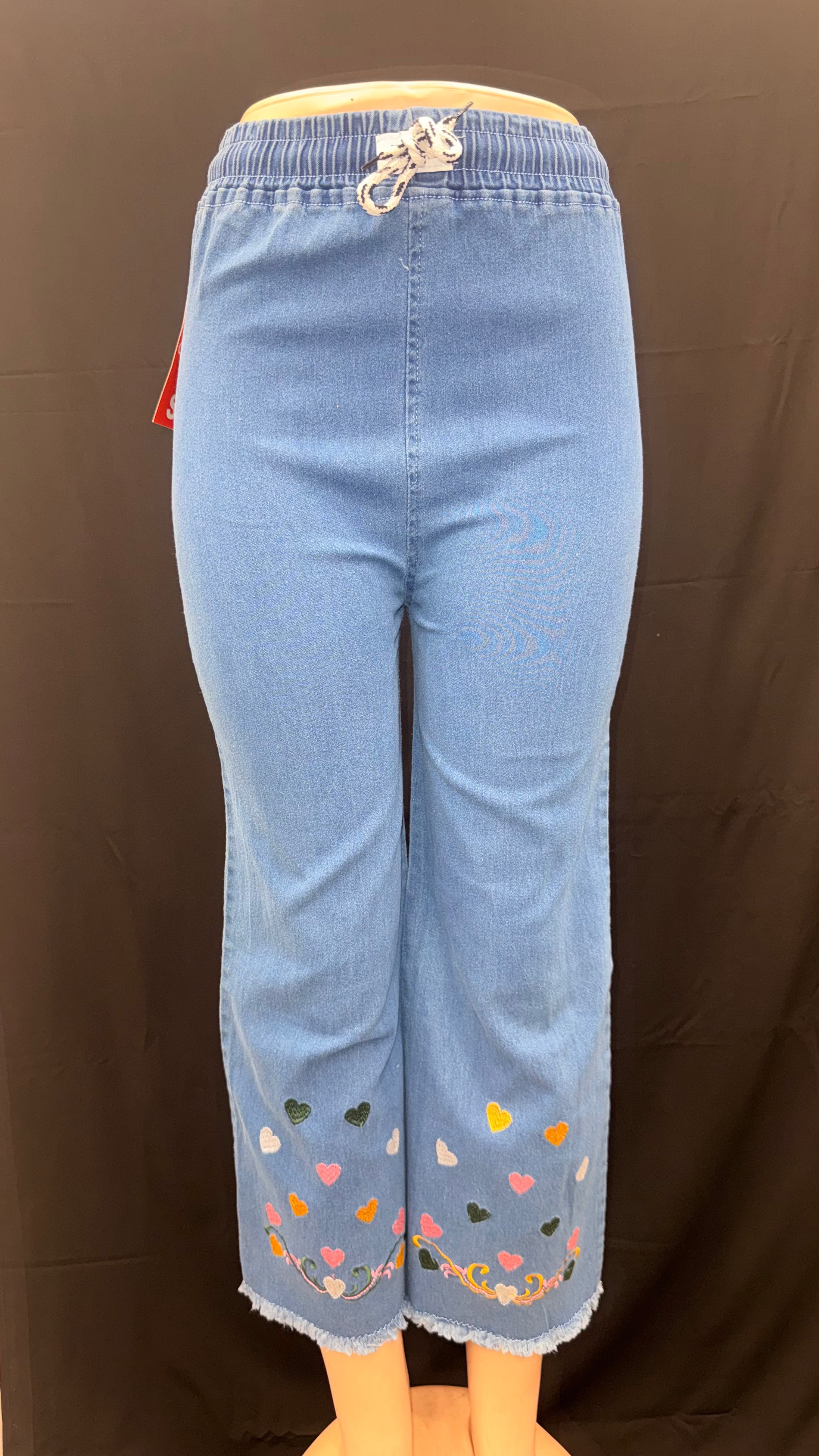 HEARTH embroidery wide leg pants