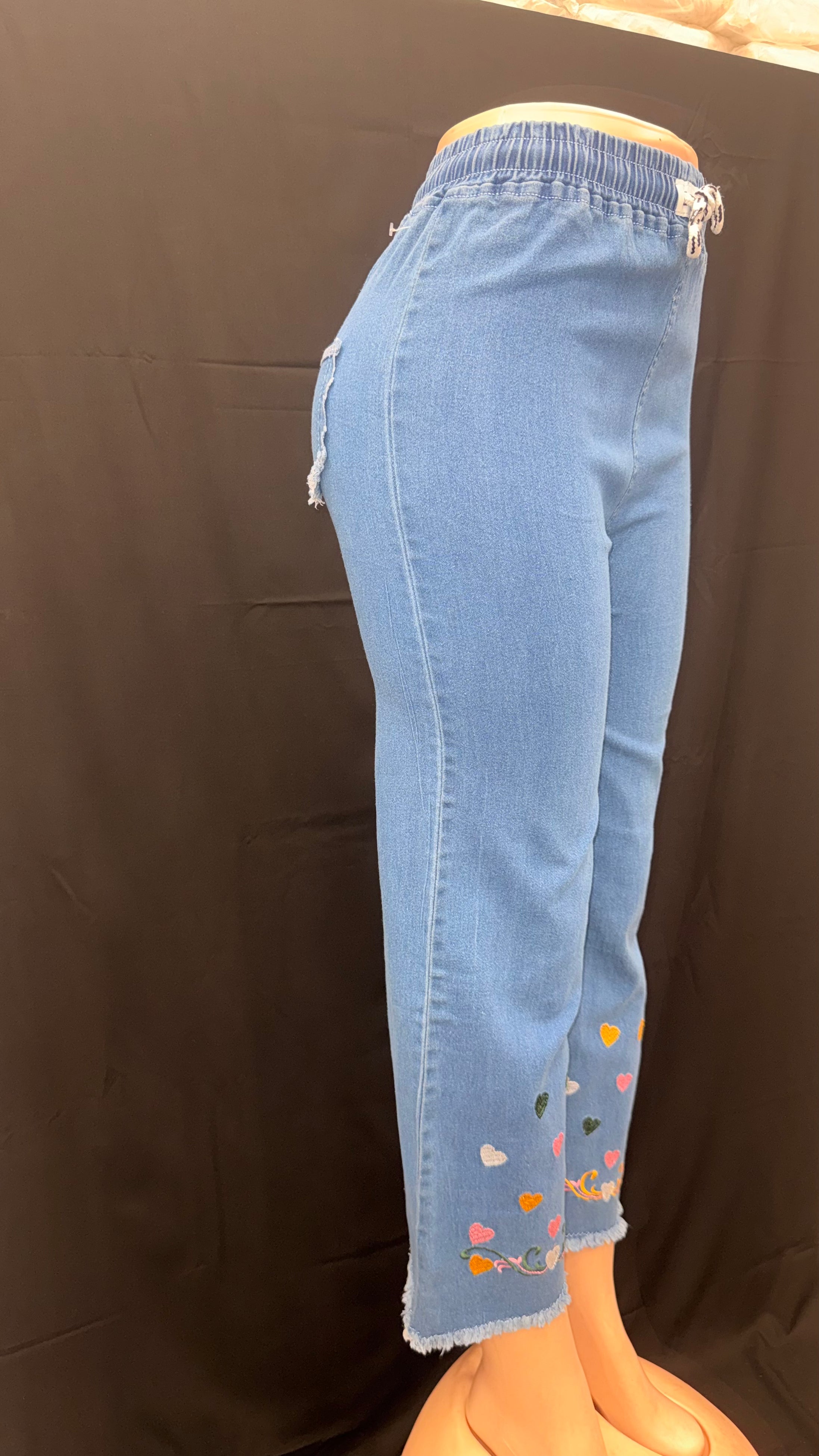 HEARTH embroidery wide leg pants