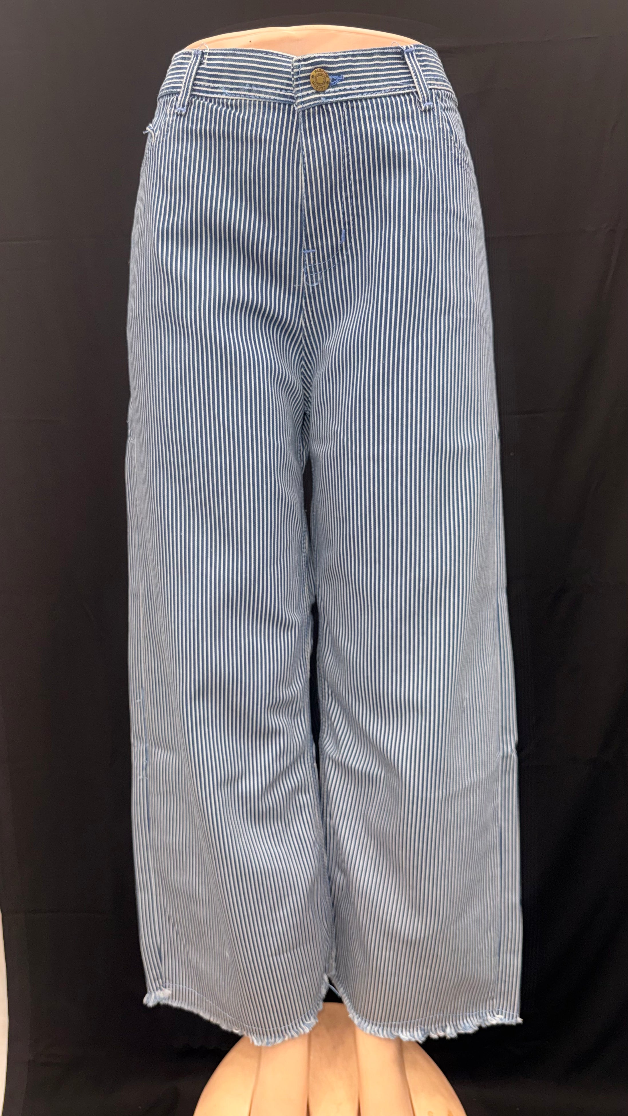 Ice Blue High-Waist Wide-Leg baggy Denim Jeans for Women