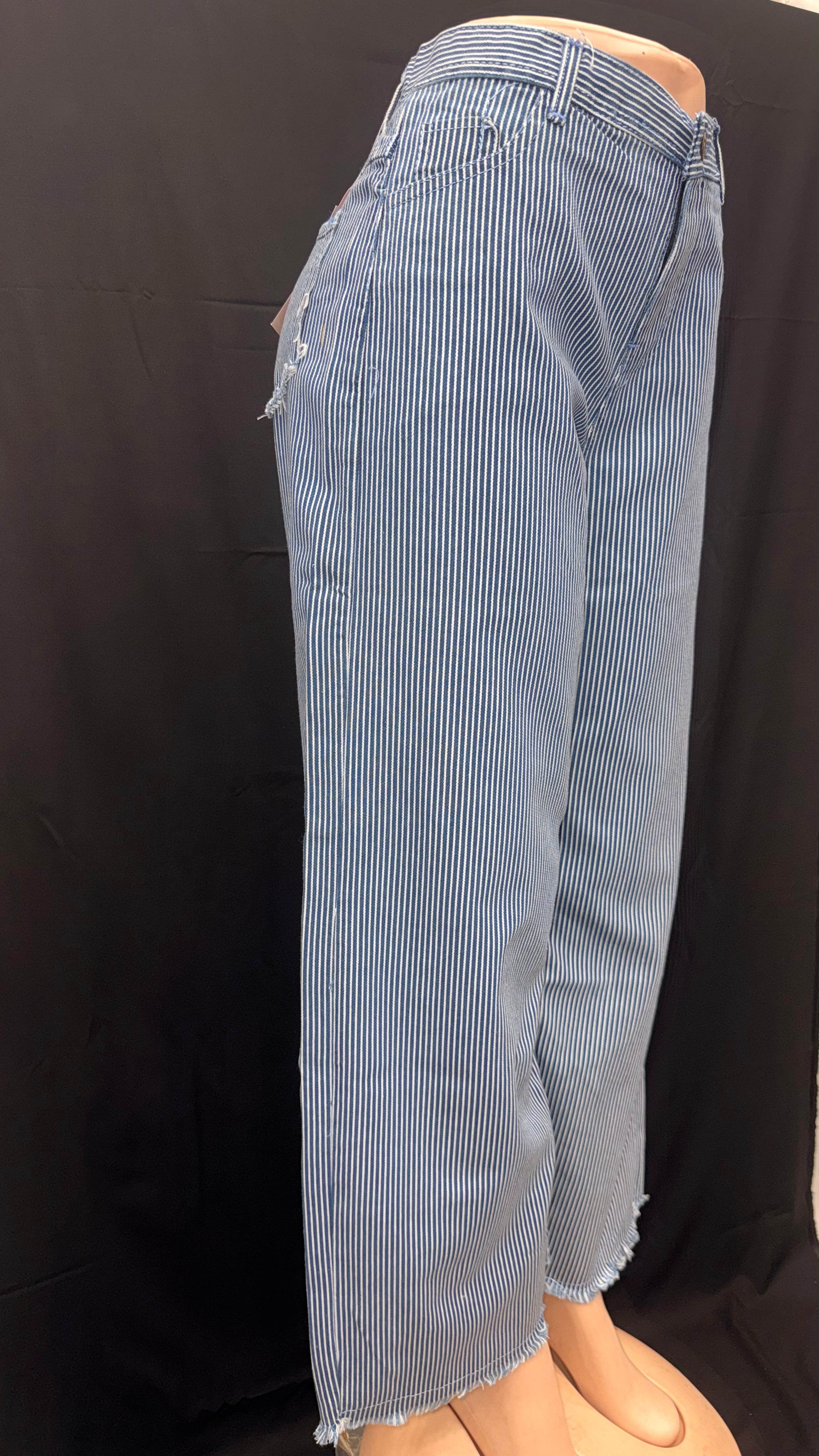 Ice Blue High-Waist Wide-Leg baggy Denim Jeans for Women