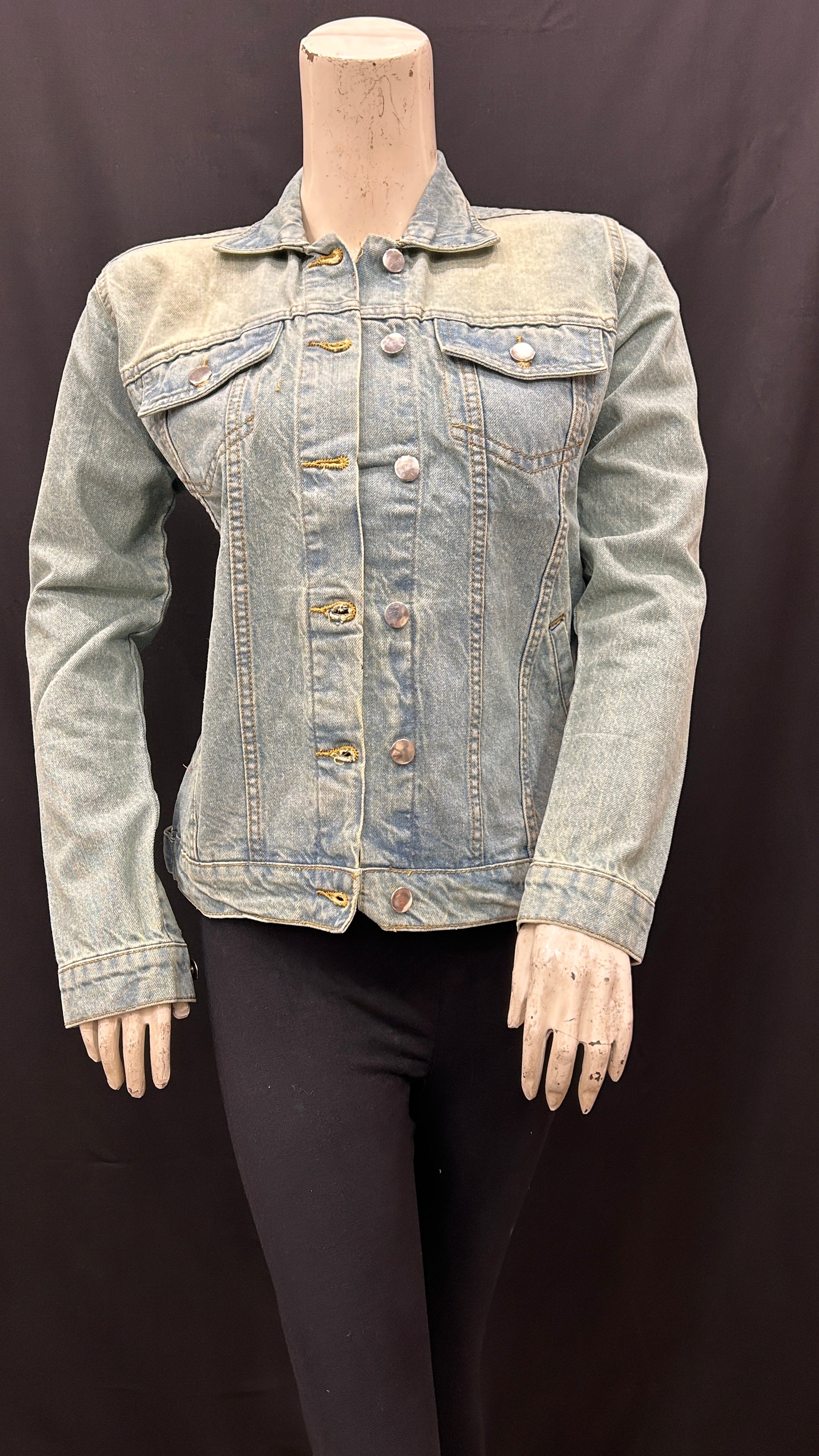 Vintage Wash Light Blue Denim Jacket