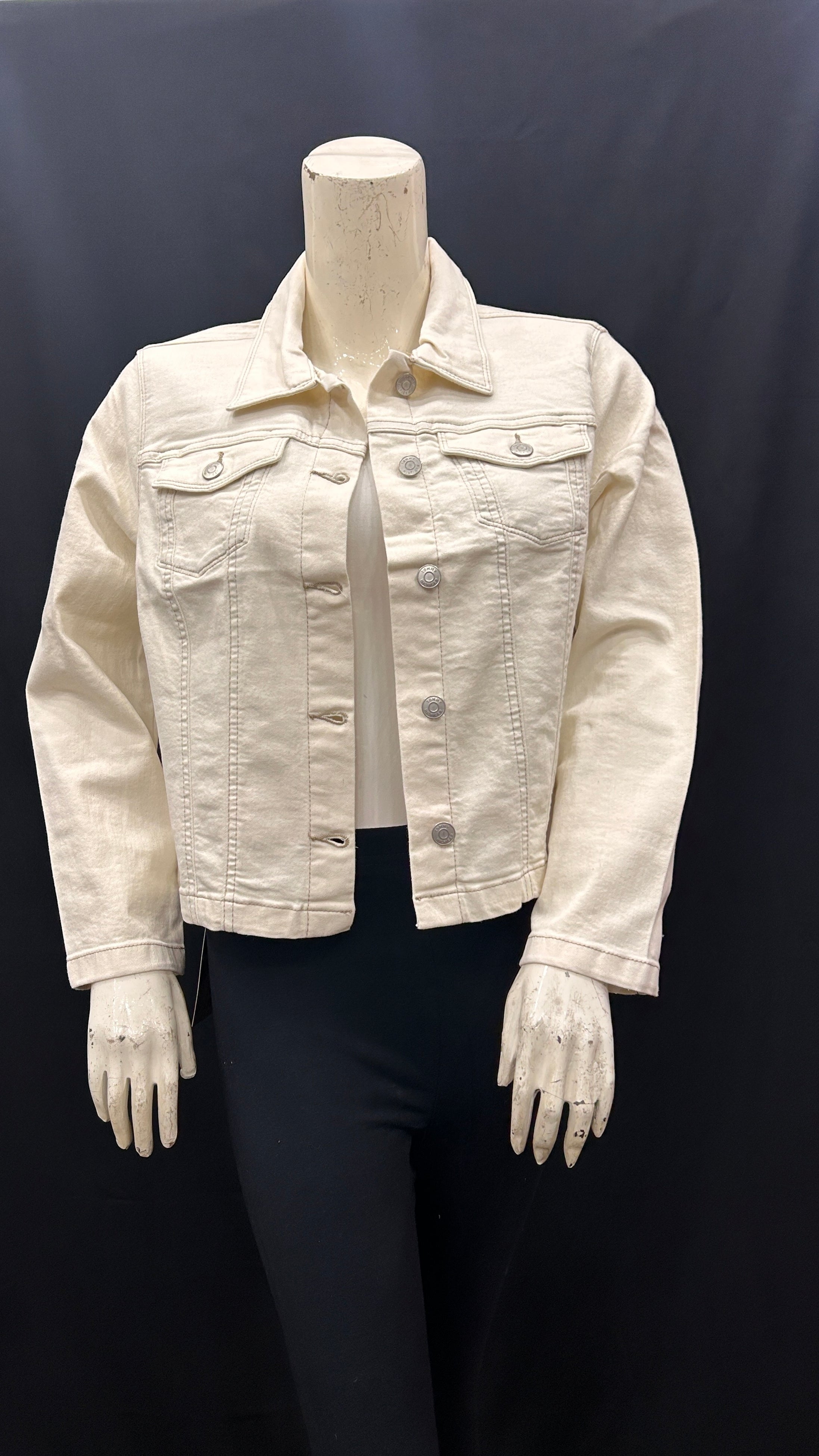 Women’s Off-White Classic Denim Jacket – Casual Everyday Layer