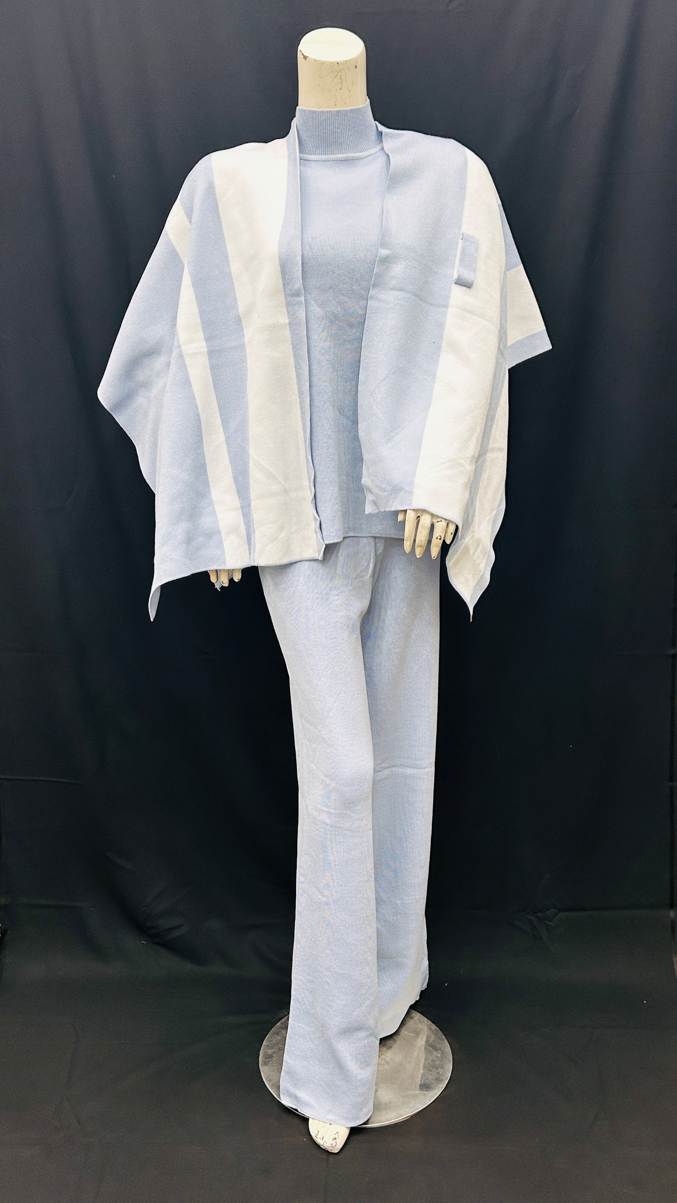 3 Piece Cozy Co-ord Set with Cap Shawl