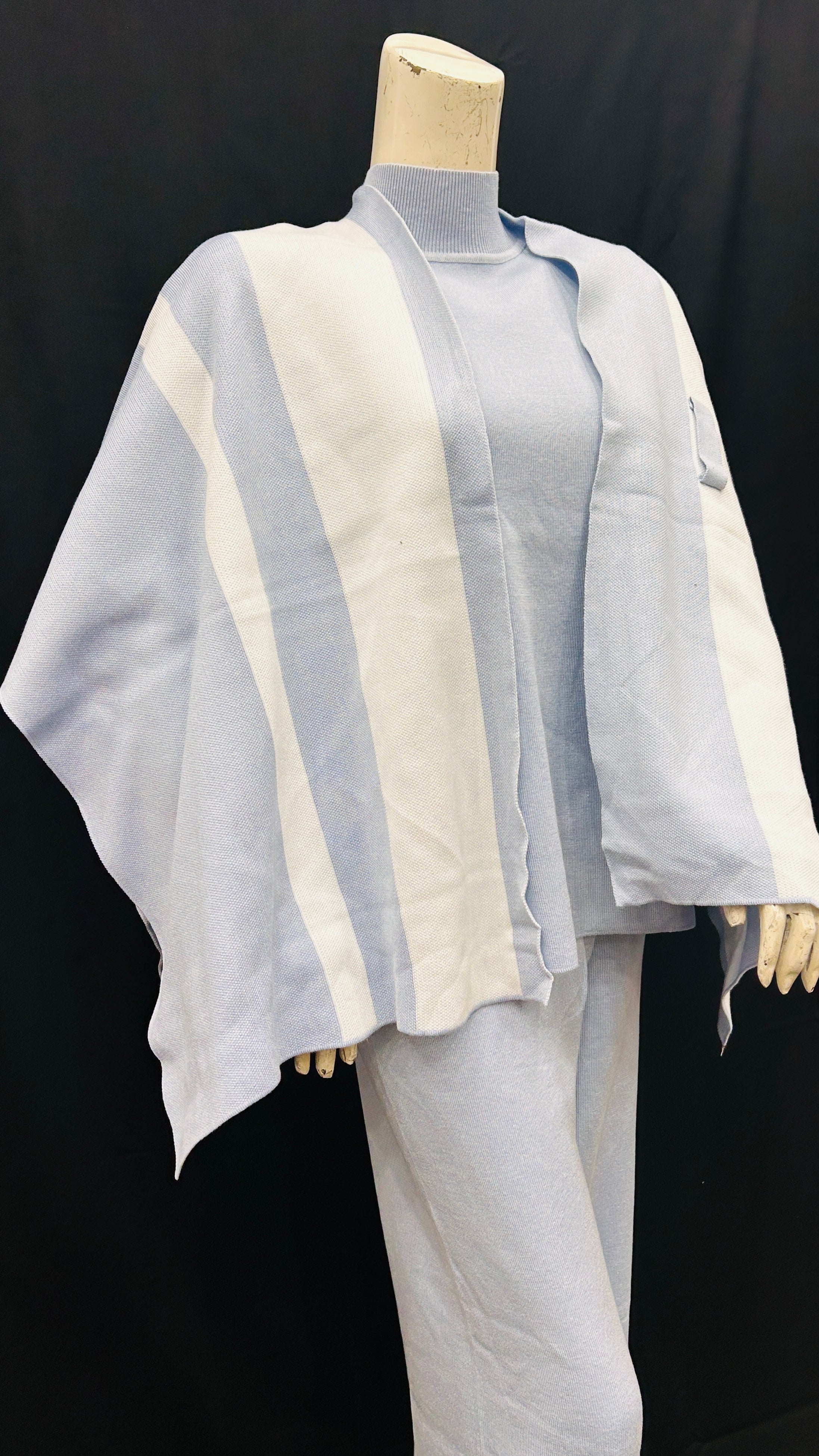 3 Piece Cozy Co-ord Set with Cap Shawl