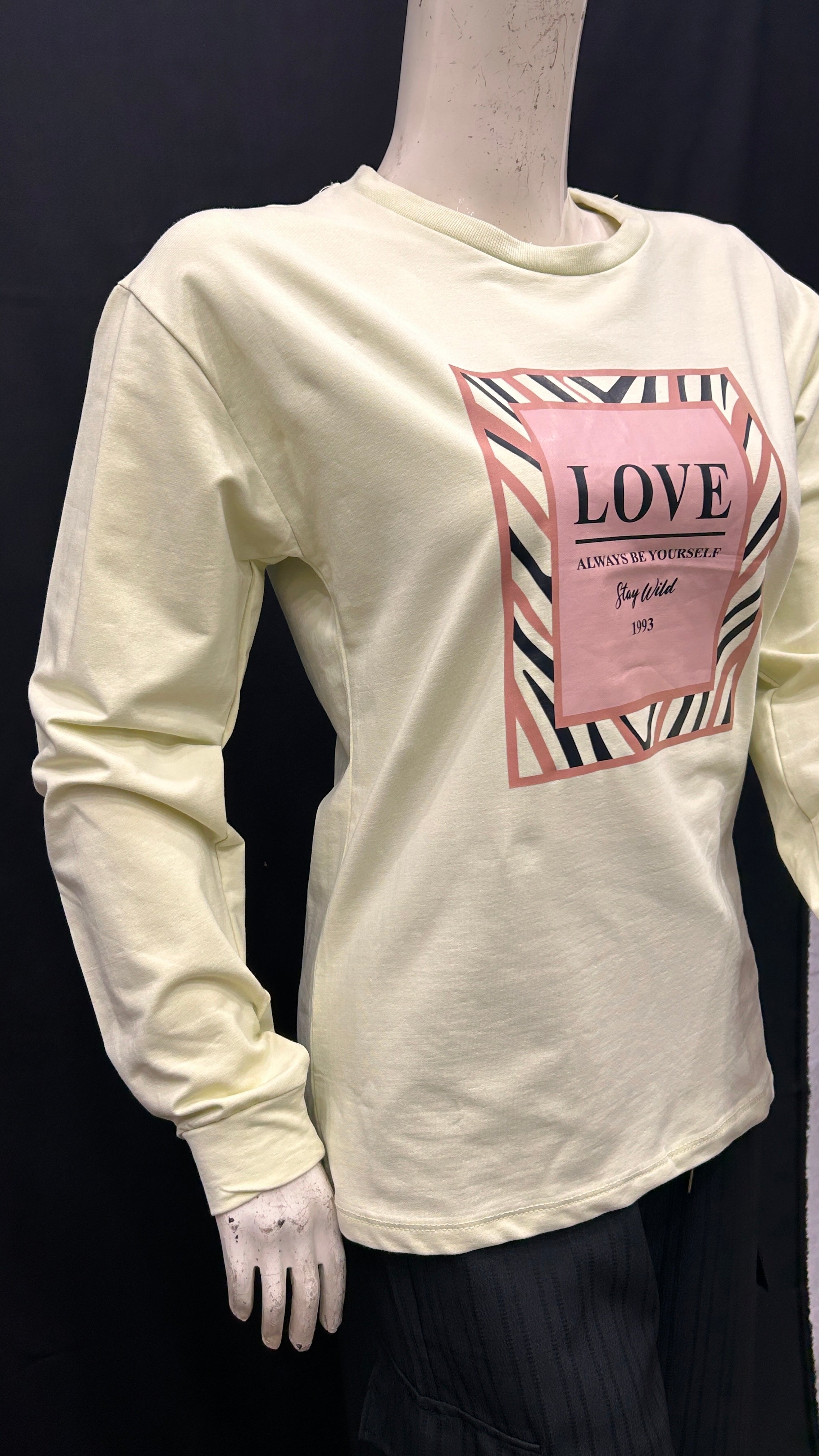 LOVE Graphic Printed Long Sleeve T-Shirt