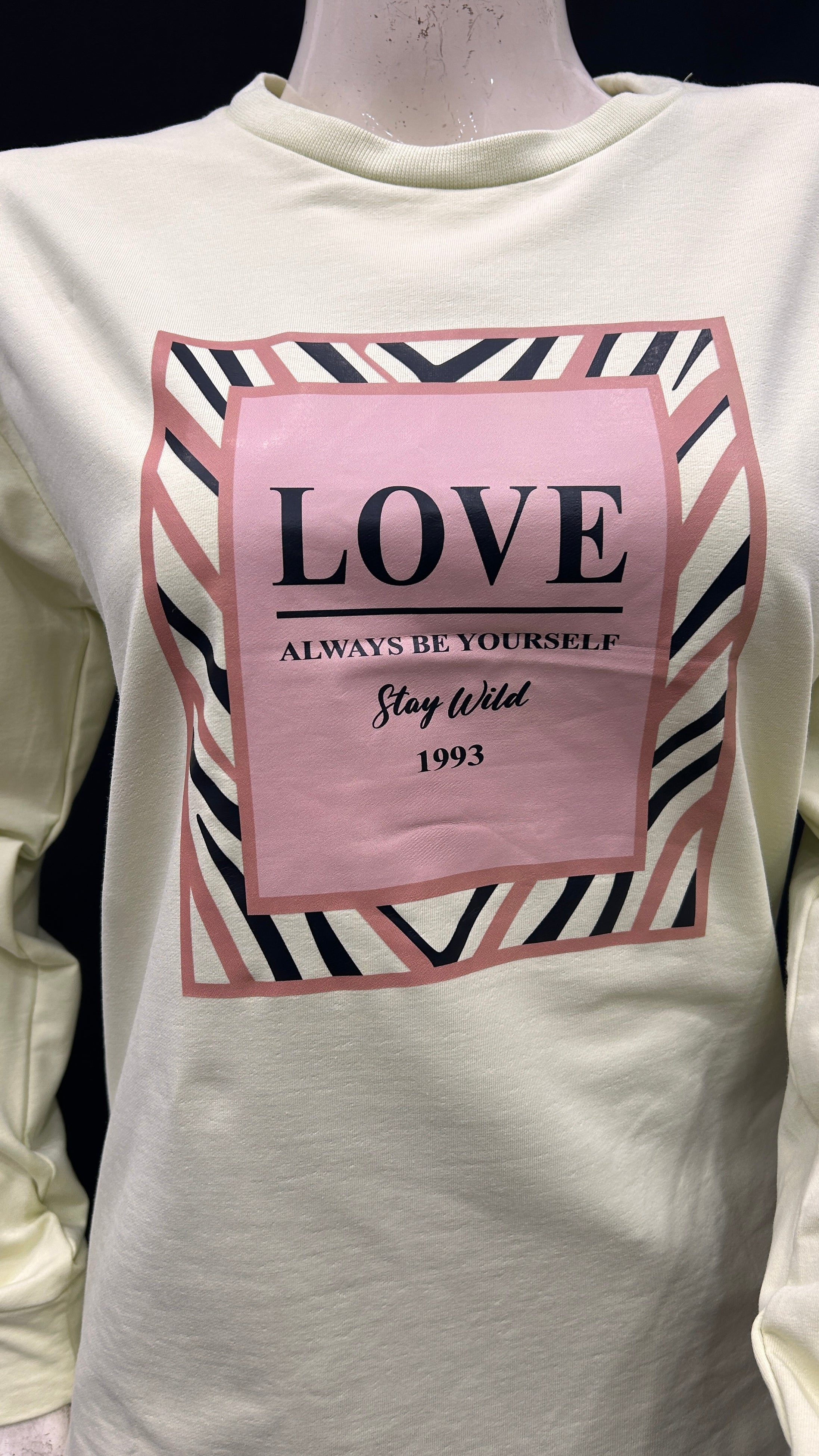 LOVE Graphic Printed Long Sleeve T-Shirt