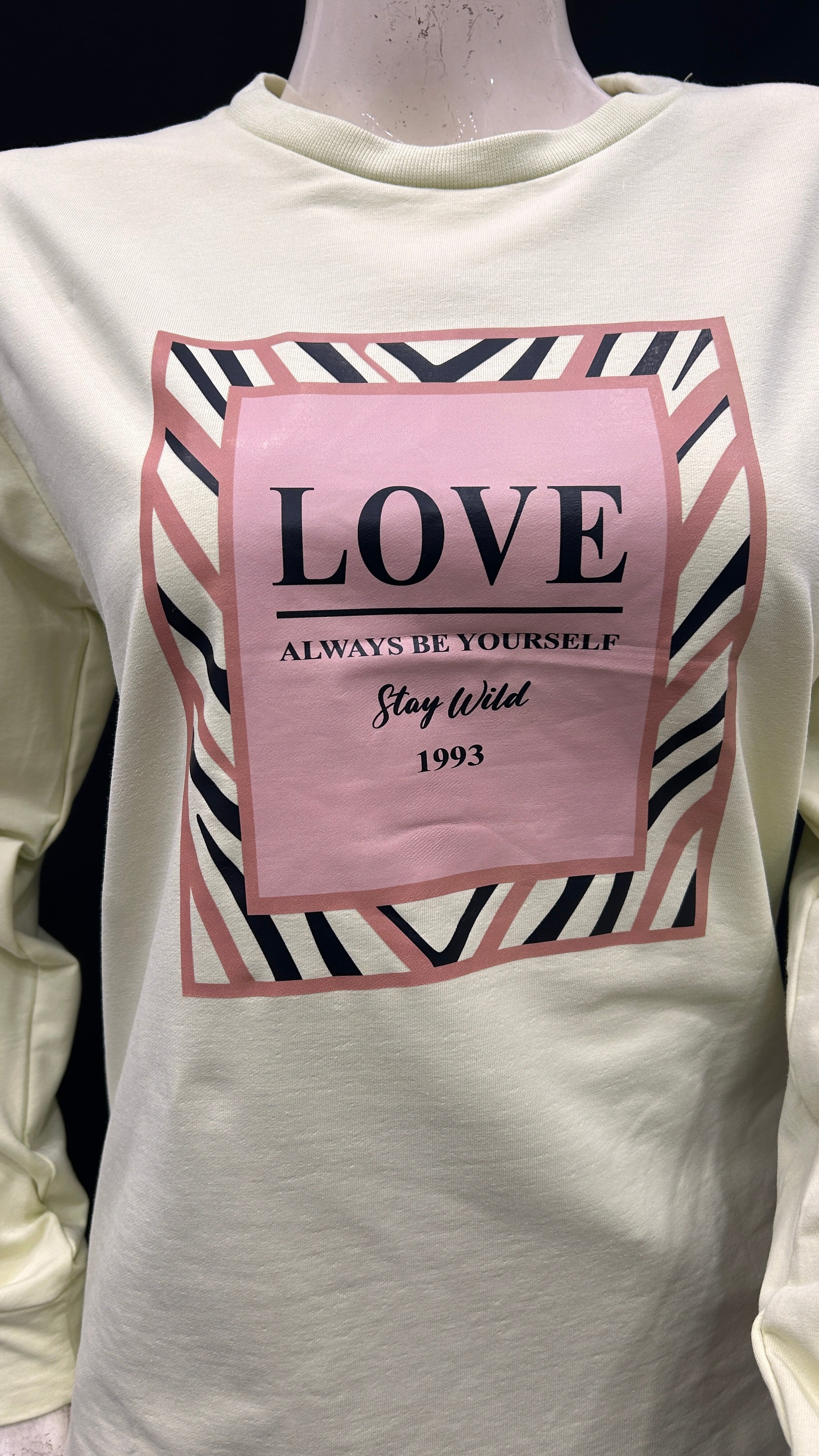 LOVE Graphic Printed Long Sleeve T-Shirt
