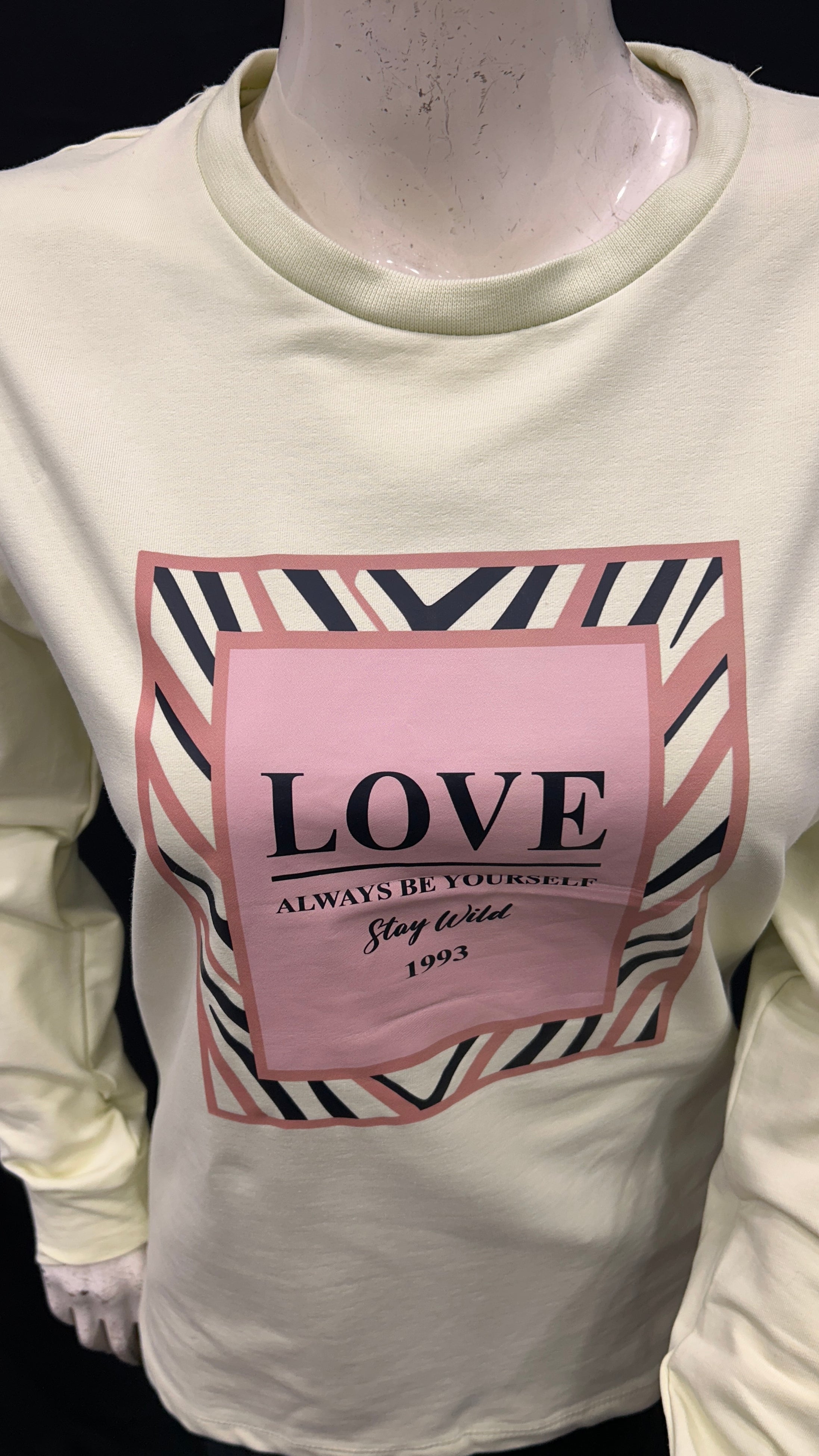 LOVE Graphic Printed Long Sleeve T-Shirt