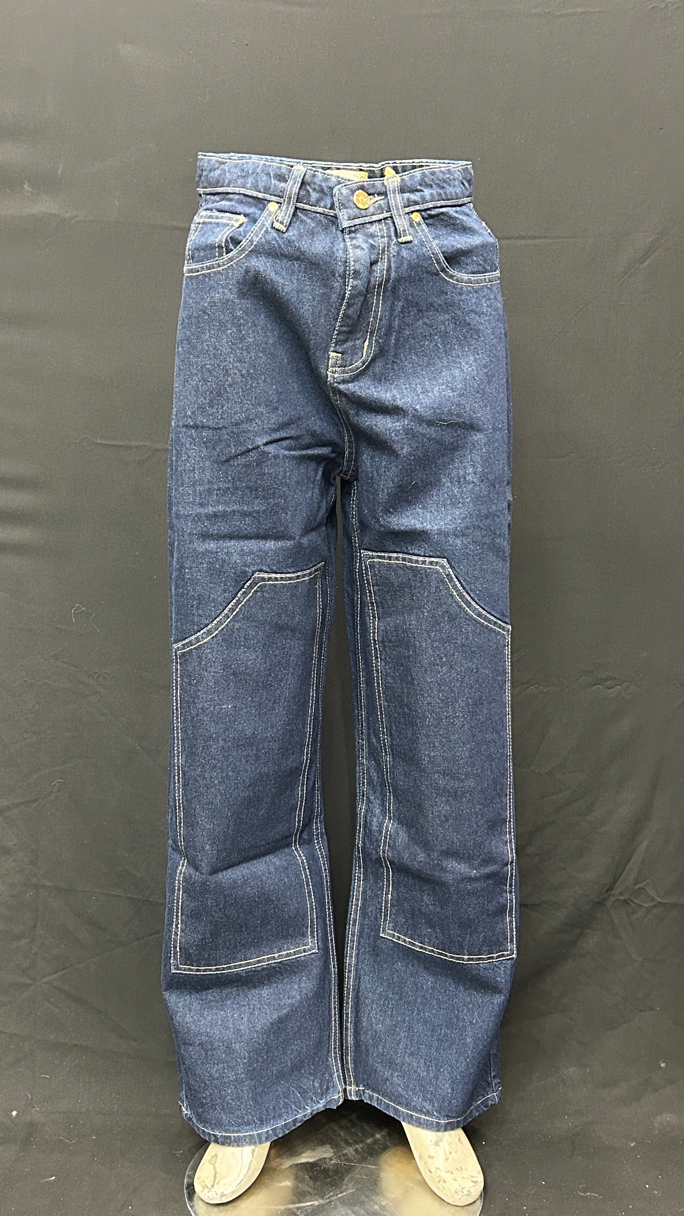 Women’s High-Rise Baggy Wide-Leg Jeans with Contrast Stitching